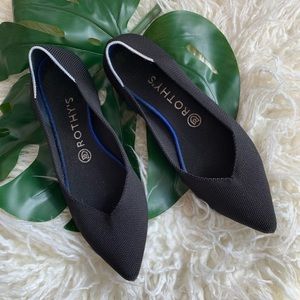 Rothy’s Black “The Point” Ballet Flats Sz 9